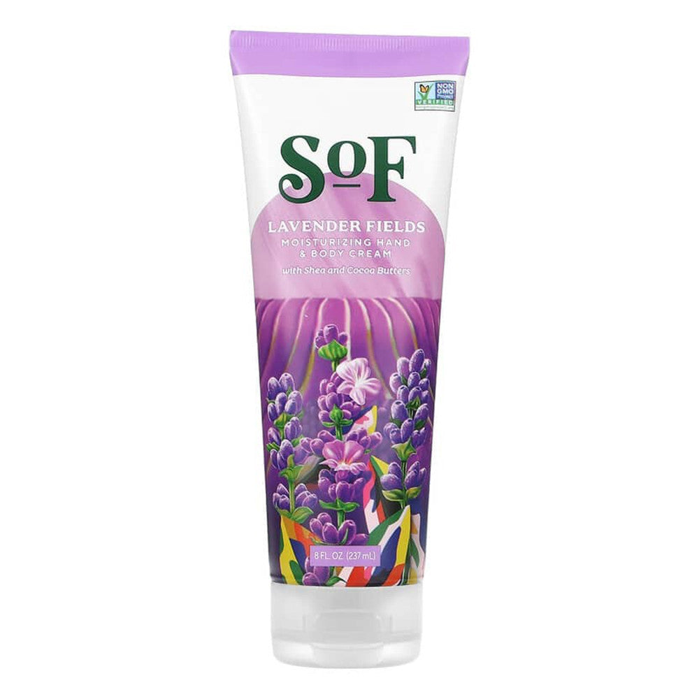 SOF Lavender Fields Moisturizing Hand and Body Cream, 8 Oz